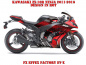 Preview: Beispiel Bild für die Farben, EV-X Rot für Kawasaki ZX-10R Ninja 2011-2015